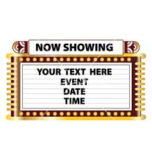 Theater Marquee Sign Vector Image On Vectorstock Marquee Sign Broadway Posters Movie Marquee