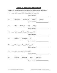 Types of solids pogil ap chemistry answer key the main objective of part 1 and 2 of this activity is to establish understanding that one type of bond is between a metal and a nonmetal in this activity we will address the question: Six Types Of Chemical Reaction Worksheet Types Of Reactions Worksheet Chemistry Worksheets Chemical Reactions Reaction Types