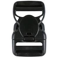 1 1/2 Inch Plastic Child Safe Side Release Buckle Double Adjust Black