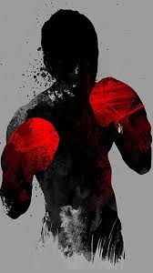 Red Fighter Abstract Wallpaper Boxing Posters Abstract