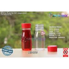 Botol kaca tutup plastik 1lt terbuat dari bahan kaca berkualitas dan terdapat motif buah pada barangnya. Jual Botol Plastik Pet 60ml Zam Zam Tutup Segel Merah Pet1213 Cv Aryta Jaya Packaging Jakarta Indotrading