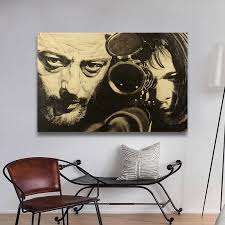 Classic Movie Poster Professional Matilda Leon Wall Art Black and White  Painting Picture for Living Room Printed Canvas Painting