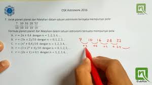 Semoga bermanfaat bagi para siswa yang telah mengikuti osk tahun ini. Pembahasan Osk Astronomi 2016 No 7 Pola Bilangan Youtube