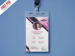 This vertical employee id card of dimension 2.13″ x 3.38″ will leave your employees in astonishment. Free Psd Vertical Company Identity Card Template Psd Free Psd Ui Download