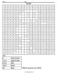 Yoshi Basic Addition Coloring Squared Math Facts Math 3rd Grade Math