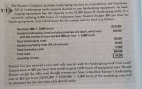 But, they turn out to be a better option in the long run because they do. The Rainier Inier Company Provides Landscaping Chegg Com
