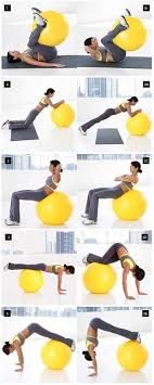 Stability Ball Exercises For Abs Core Fitness Exercise Workout Ball Exercises
