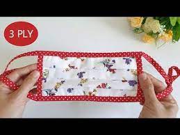 3 Ply Face Mask Sewing Tutorial Cara Membuat Masker Kain Masker Kain Tali Hijab Youtube Sewing Tutorials Doll Patterns Sewing