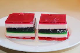 Image result for 4 Layer Custard Jelly Cake