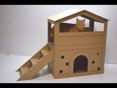 как сделать домик для кошки своими руками из коробки How To Make A House For A Cat Out Of Cardboard In 2020 Cat House Diy Cardboard Cardboard Cat House Cat House Diy