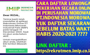 Atau yang sudah berpengalaman dan mungkin sedang berusaha mendapatkan pekerjaan baru. Cara Mendaftar Online Di Pt Imip Morowali Cute766