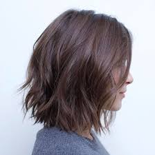 Choppy Chocolate Brown Lob Choppy Bob Hairstyles Hair Styles Hair Lengths