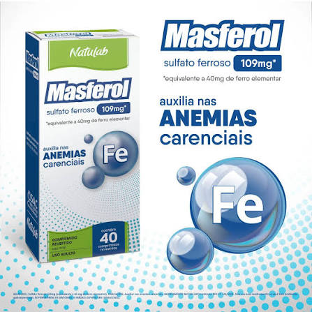 MASFEROL SULFATO FERROSO 109 MG – 40 COMPRIMIDOS