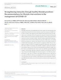 Lifestyle, the environment and preventive medicine in health and disease, third edition, is an adjunct approach to health practice that seeks to deal develops pedagogy for lifestyle medicine that will enable it to become a practical adjunct to conventional health and medical practice. Pdf Strengthening Immunity Through Healthy Lifestyle Practices Recommendations For Lifestyle Interventions In The Management Of Covid 19 Abiodun B Adelowo Academia Edu