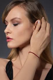 Gold Bracelet With Red Stones