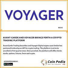 A New Crypto Trading Platform Is In Making Voyager App Develops A New Api In Partnership With Avant Garde To Offer Stoc Bitcoin Price Stock Trading Development
