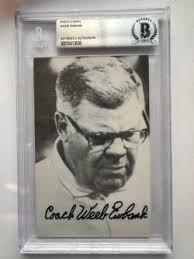 Autographed 1991 Pro Set Sam Jankovich Card #344 BAS Beckett Slabbed