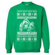 Harambe Loved Christmas Ugly Christmas Sweater Themerchspot