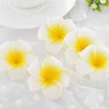 25pcs Plumeria Hawaiian Foam Frangipani Artificial Flower Headdress Flowers Wedding Party Decoration 5 5mx5 5cm