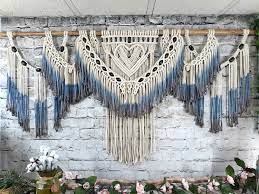Large Macrame Wall Hanging Headboard For Over Bed Wall Decor Macrame Ceremony Or Wedding Backdrop Modern Farmhouse Wall Decor Macrame Wall Hanging Macrame Wedding Large Macrame Wall Hanging