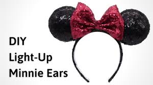 © disney © disney for more crafts and recipes. Diy Minnie Mouse Ears That Light Up Free Mickey Mouse Ears Template Youtube