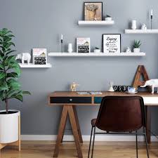 Buy floating shelf 18 esprs: Songmics Wall Shelf 3 Set Floating Shelves Ledge For Picture Frames And Books 38 X 10 Cm Mdf White Lws38wt On Onbuy