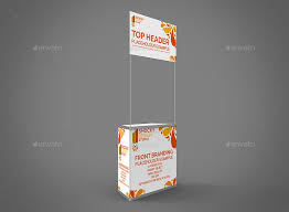 Promo Counter Mockup Business Cards Diy Templates Trifold Brochure Studio Background