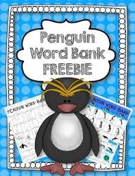 Penguin Word Bank Freebie Penguins Word Bank Penguins Project