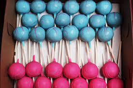 Gender reveal parties are getting more and more popular now. Gem City Bakehouse On Twitter These Bright Cake Pops Were Served At A Gender Reveal Party The Gluten Free Chocolate And The Vanilla Pops Were Dipped In Pink Or Blue With Alternating Drizzle