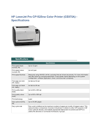 Hp laserjet 3050 drivers & software. Hp Laserjet Pro Cp1525nw Color Printer Ce875a Manualzz