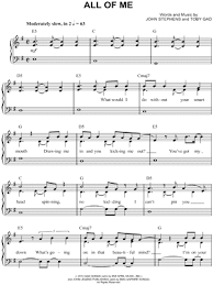 All of me lyrics piano. John Legend All Of Me Sheet Music Easy Piano In G Major Transposable Download Print Sku Mn0126250