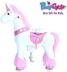 Ponycycle Official 2019 New U Series Ride On Horse Toy Plush Walking Animal Pink Unicorn Small Size For Age In 2020 Kids Ride On Toys Kids Toy Shop American Baby Doll