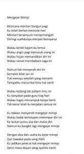 Jelaskan Isi Puisi Mengejar Mimpi Pada Setiap Baitnya Brainly Co Id