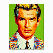 Pierce Brosnan Colourful Pop Movies Art Movies Canvas Print by Lights  Camera Action