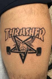 Craig gets the skate and destroy logo, phil gets a symbol, and josh gets a fish that he. Financiero Celula Ejercer Thrasher Logo Tattoo Constructor Pasto Pies Suaves