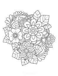 Different leaves make excellent subjects for children's coloring sheets as they provide a. 112 Beautiful Flower Coloring Pages Free Printables For Kids Adults
