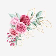 Colorful Watercolor Flowers Arrangement Decoration For Wedding Or Greeting Card Composition Watercolor Clipart Flowers Gold Png Transparent Clipart Image And Arte Con Flores Ilustracion De Flor Acuarela Floral