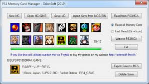 Playstation 1 Memory Card Manager Using The Official Playstation 3 Memory Card Usb Adaptor Playstation Development Network