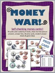 Money War Self Checking Money Counting Practice Money Cards Printed Cards Teaching