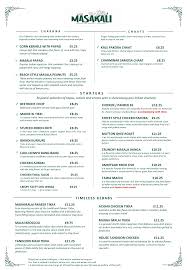 Menu | Masakali | Reading | Indian Restaurant