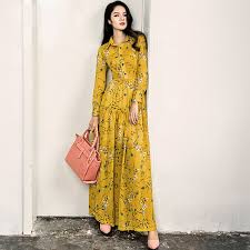 Click To Buy High Quality Newest 2017 Designer Maxi Dress Women S Long Sleeve Shirt Colla Designer Maxi Dress Chiffon Long Sleeve Long Sleeve Print Dress