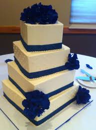 Pin By Dessert Menu On Weddings Blue Square Wedding Cakes Navy Blue Wedding Cakes Wedding Cake Navy