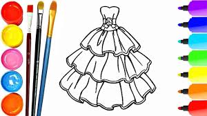 Maybe you would like to learn more about one of these? Barbie Doll Dress Colouring Pages Kids Colours Learning With Princess Dresses Toto Kids Youtube