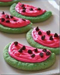 15 Easy Summer Cookie Recipes Watermelon Sugar Cookies Summer Desserts Watermelon Cookies