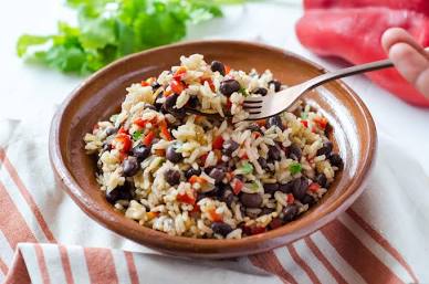 Costa Rican Gallo Pinto bowl, AI generated
