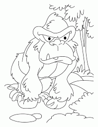 See more ideas about coloring pages, free printable coloring pages. Gorilla Coloring Page Coloring Home