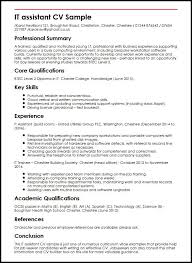 Writing a cv get's a lot easier using our cv maker. It Assistant Cv Example Myperfectcv