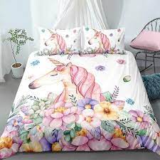 3d unicorn flowers bedding set unicorn bed set unicorn bedding bed linens luxury