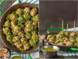 Peruvian Chicken Meatballs With Green Sauce Easy Drop Meatballs