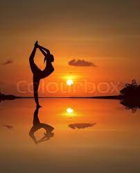 Beautiful Yoga Yoga Girl Sunset Wallpaper